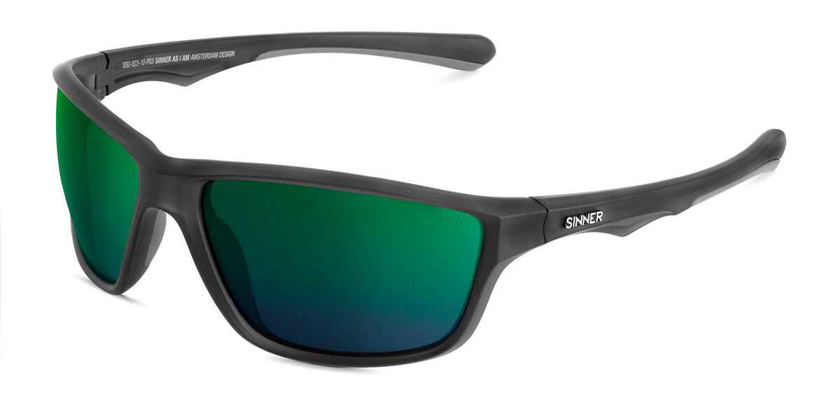 Sinner Eyak Polarized Sisu-823-10-p29 Men's Sunglasses Black Size Standard In Matte Transparent Black