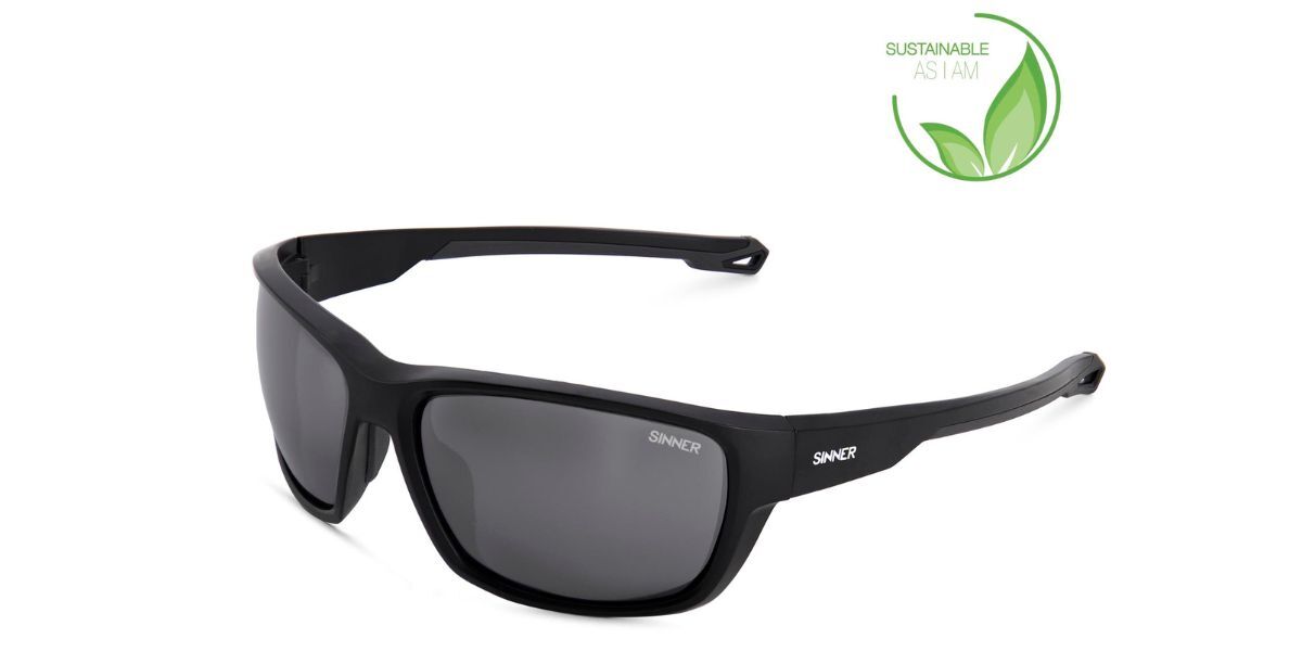 Sinner Nirapi Asian Fit Polarized SISU-931-10-P10 63 Svarta Solglas&ouml;gon M&auml;n