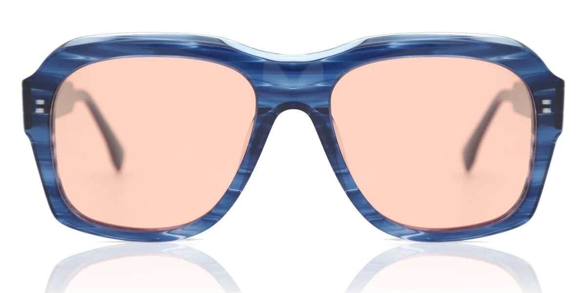 Square Full Rim Plastic Women&rsquo;s Prescription Sunglasses Blue Size 56 - Arise Collective