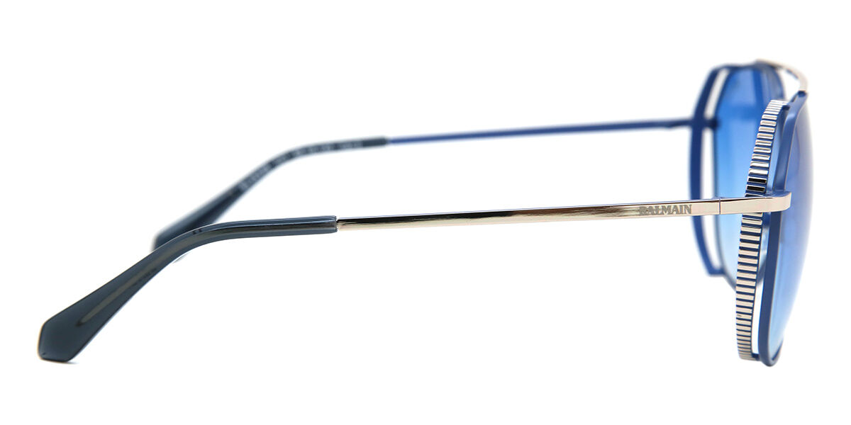 BALMAIN ハイロットフレムサンクラス BL2532B 01 BL 2532B sunglasses Blue/Gold | SmartBuyGlasses US