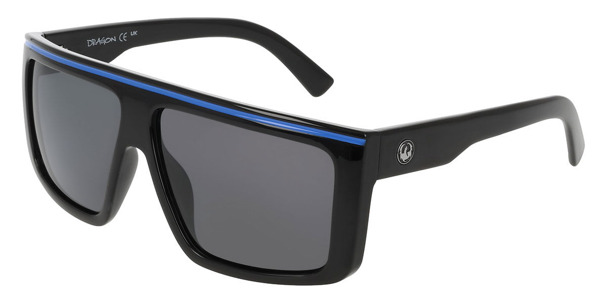 DRAGON DR JAX LL POLAR 001 60 Svarta Solglas&ouml;gon M&auml;n
