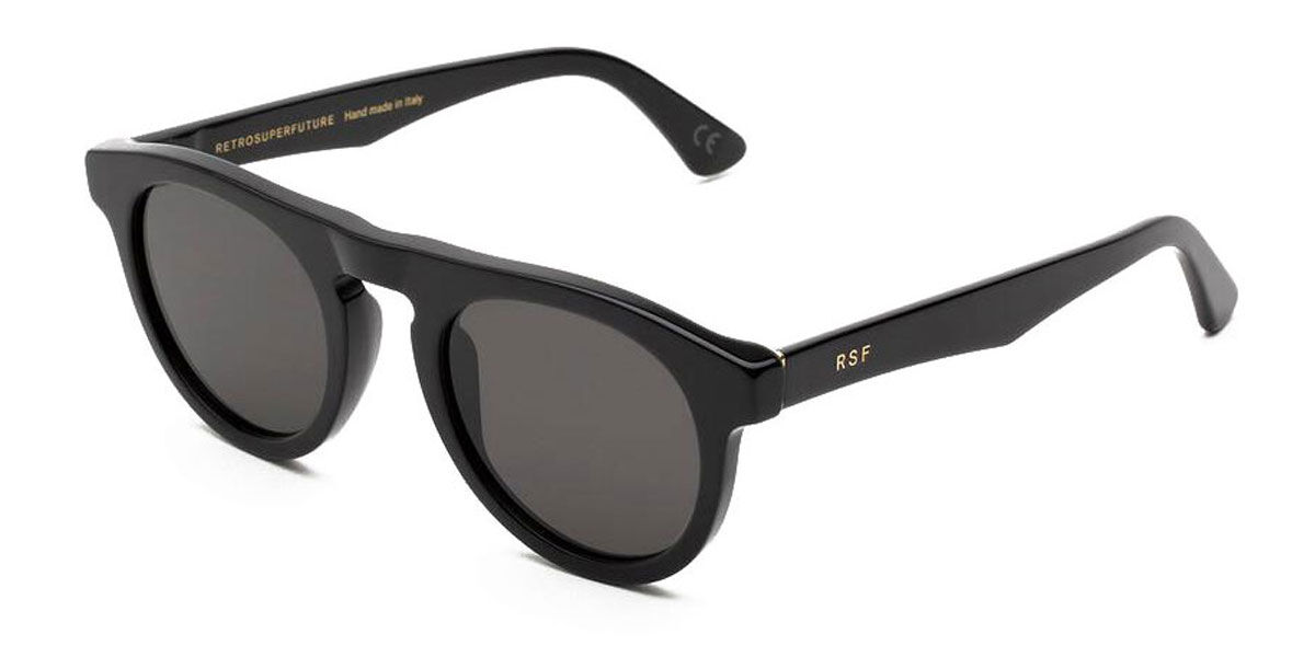 Retrosuperfuture RACER BLACK MATTE D6R 50 Lentes De Sol Para Hombre Negros