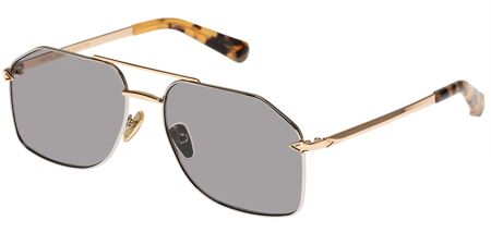 Karen Walker Gold and Brown Aviator Sunglasses Karen Walker Nada Sunglasses Gold Green Lenses Aviator  main image 4