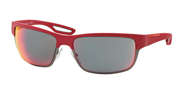 Prada Linea Rossa PS50QS LJ SILVER TWL9Q1 Sunglasses Red