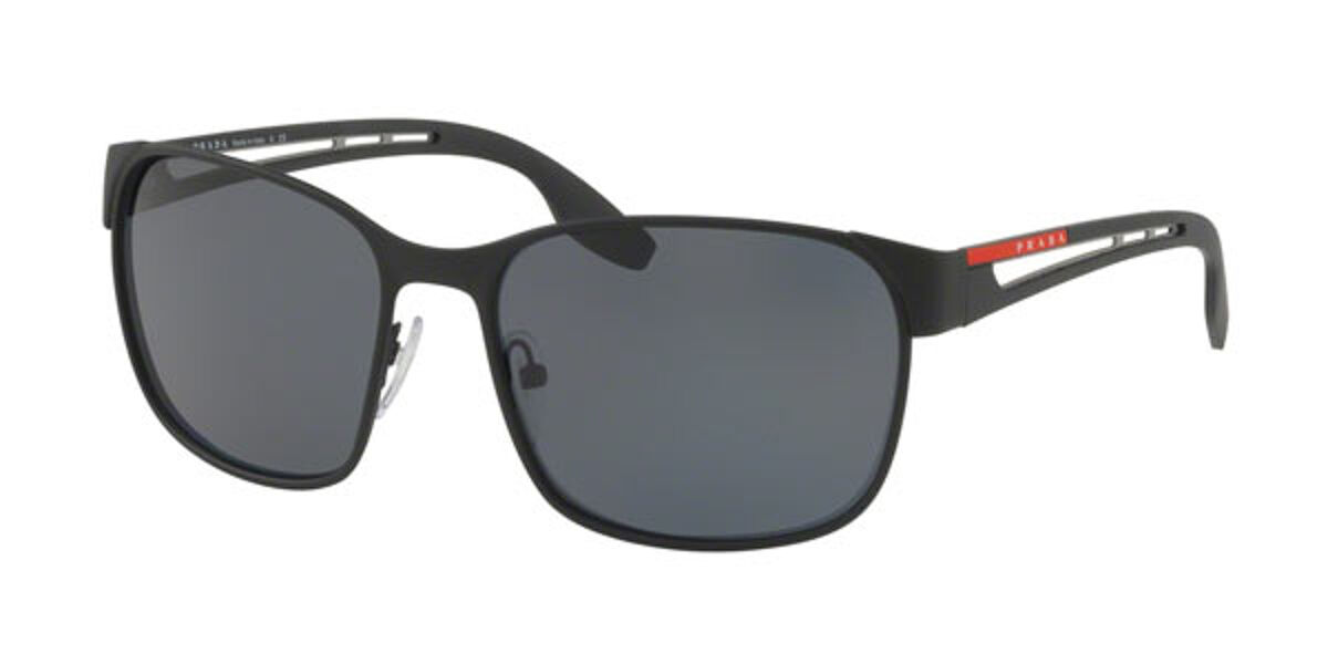 Prada Linea Rossa PS52TS DG05S0 Sunglasses Black Rubber | SmartBuyGlasses UK