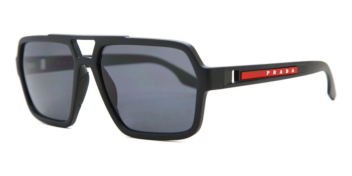 Prada Linea Rossa PS01XS Polarized DG002G Sunglasses Black Rubber