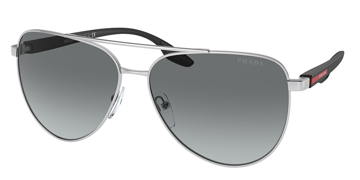 Prada Linea Rossa PS52WS 1BC08O Sunglasses in Silver | SmartBuyGlasses USA