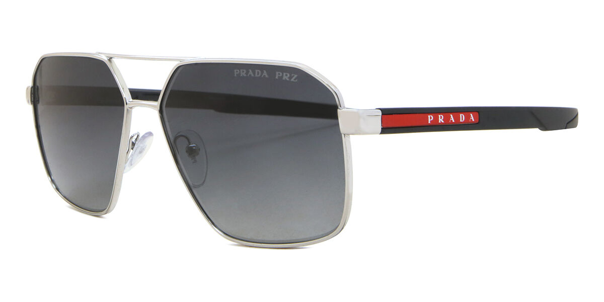 Prada Linea Rossa PS55WS Polarized 1BC06G Sunglasses Silver