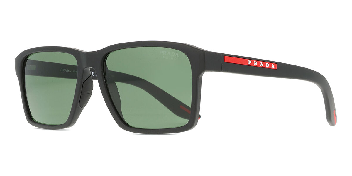 PRADA 長方形フレムサンクラス 05YSSOLE DG006U PS05YS サングラス Black Rubberized Effect | SmartBuyGlasses JP