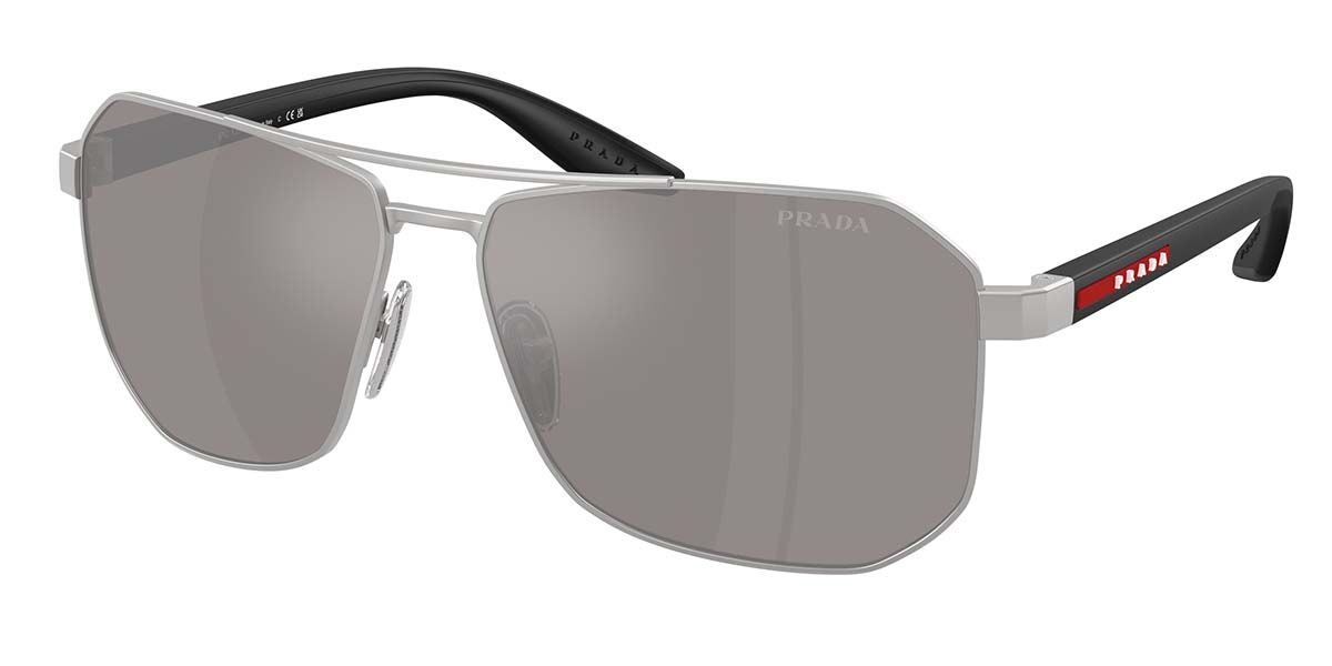 Prada Linea Rossa PS A53S 18X80I 62 Silvriga Solglasögon Män