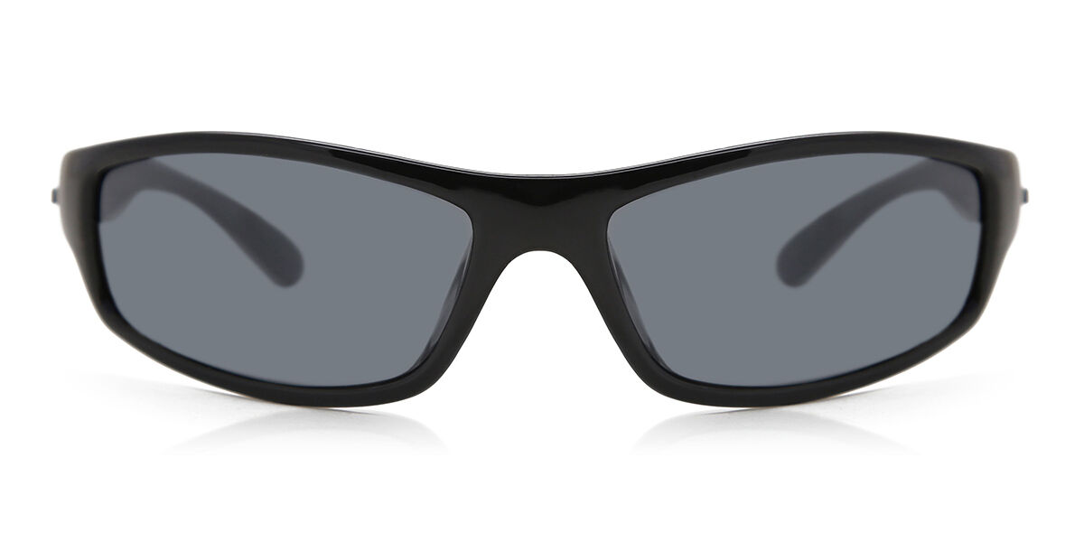 Red Mirror Lenses XMPR60 BLOC Polarised Sunglasses DAYTONA Wrap Matte Black 