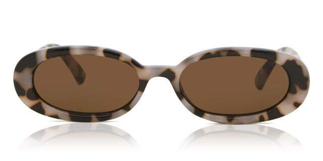 Le Specs Brown Oval Sunglasses Work It! Dark Tort Uni-Sex Oval Sunglasses | Le Specs main image 4