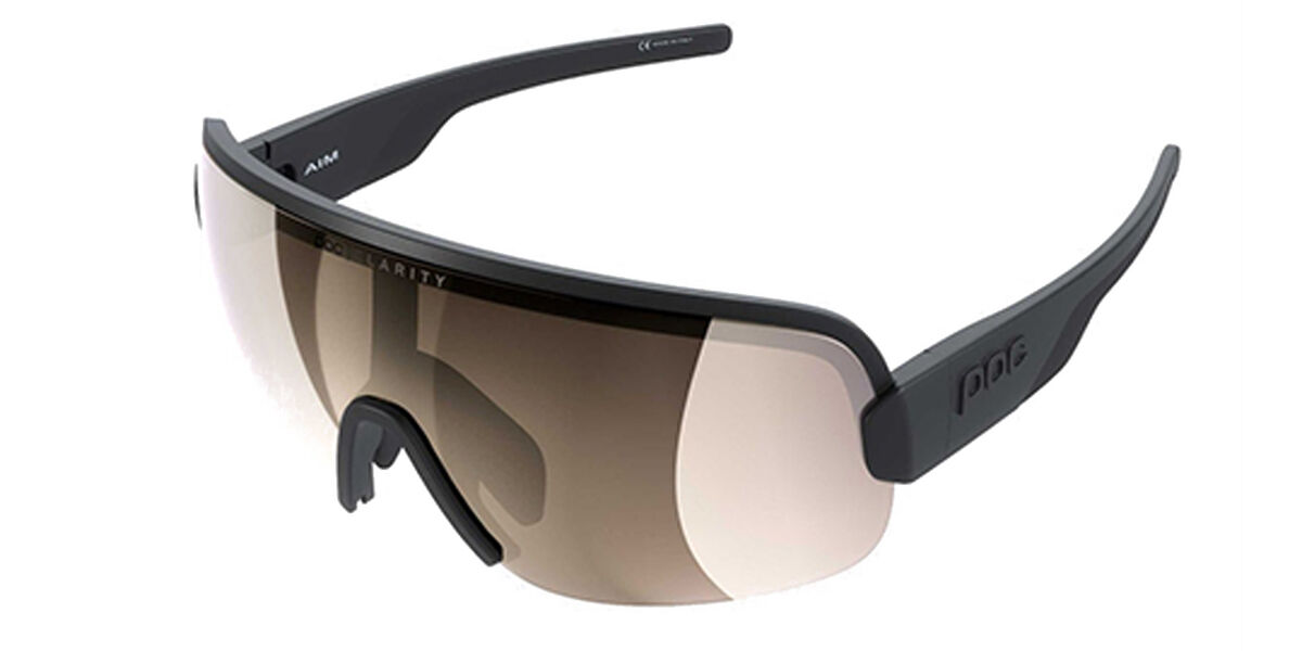 POC AIM Sunglasses - Uranium Black, Violet/Gold-Mirror Lens