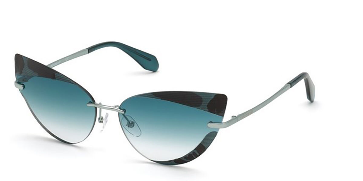 Photos - Sunglasses Adidas Originals  Originals OR0016 84W Women's  Blue Size 