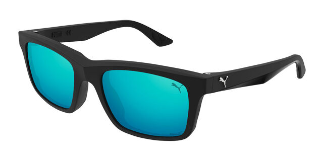 Puma PU0402S Polarized 002 Rectangle Black Sunglasses  display picture 2