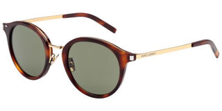 RRP €340 SAINT LAURENT SL57 Round Sunglasses Tortoiseshell Pattern