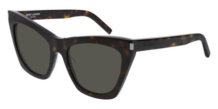 Saint Laurent SL214 KATE 025 Cat Eye Sunglasses - Transparent Brown/Grey Saint Laurent SL 214 KATE 025 - Sunglasses for Woman  main image 2