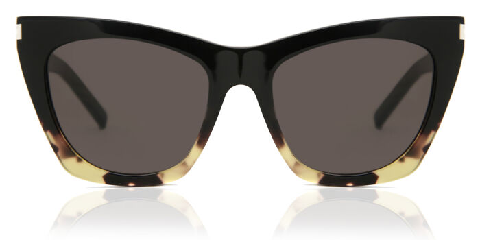 Saint Laurent SL214 KATE 025 Cat Eye Sunglasses - Transparent Brown/Grey Saint Laurent SL 214 KATE 025 - Sunglasses for Woman  main image 3