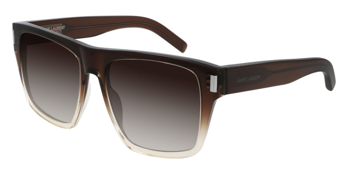 Saint Laurent SL 424 004 Sunglasses Gradient Brown | VisionDirect Australia