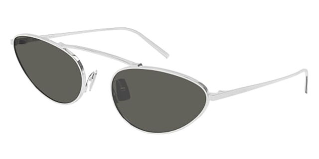 Saint Laurent Silver Sunglasses SAINT LAURENT - Rectangular-Frame Silver-Tone Sunglasses  main image 4