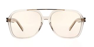 Saint Laurent - Square-Frame Acetate Mirrored Sunglasses - Men - Clear