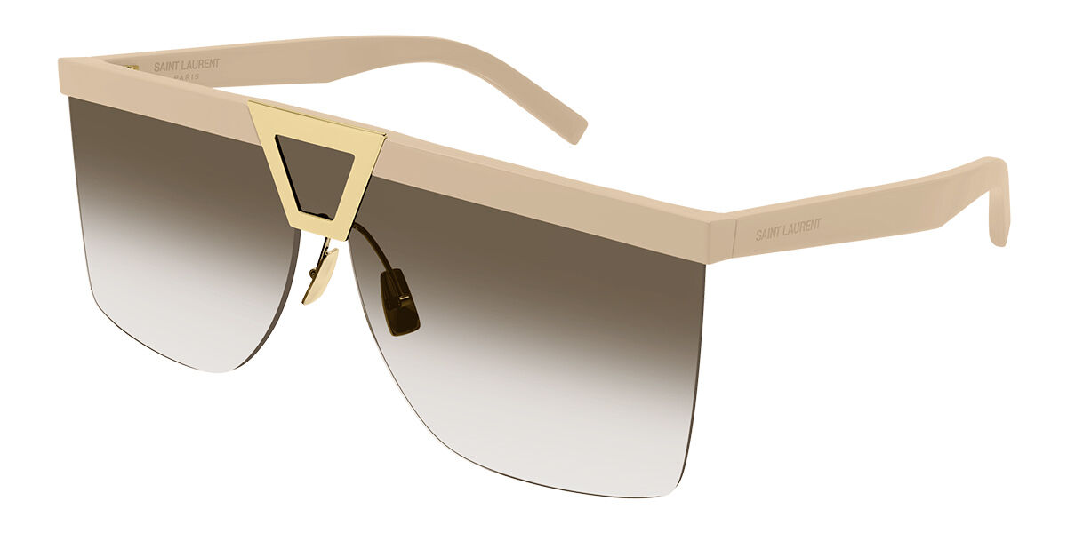 Photos - Sunglasses Yves Saint Laurent Saint Laurent Saint Laurent SL 537 PALACE 002 Men's  White Size 