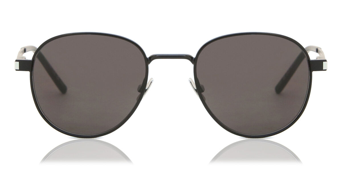 Photos - Sunglasses Yves Saint Laurent Saint Laurent Saint Laurent SL 555 001 Men's  Black Size 48 