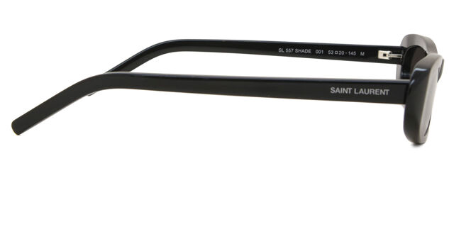 Saint Laurent SL 557 SHADE 001 Oval Shiny Black Sunglasses  display picture 3