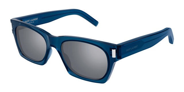 Saint Laurent SL 402 015 Blue Sunglasses Saint Laurent Square-Frame Recycled Acetate Sunglasses Blue  main image 2