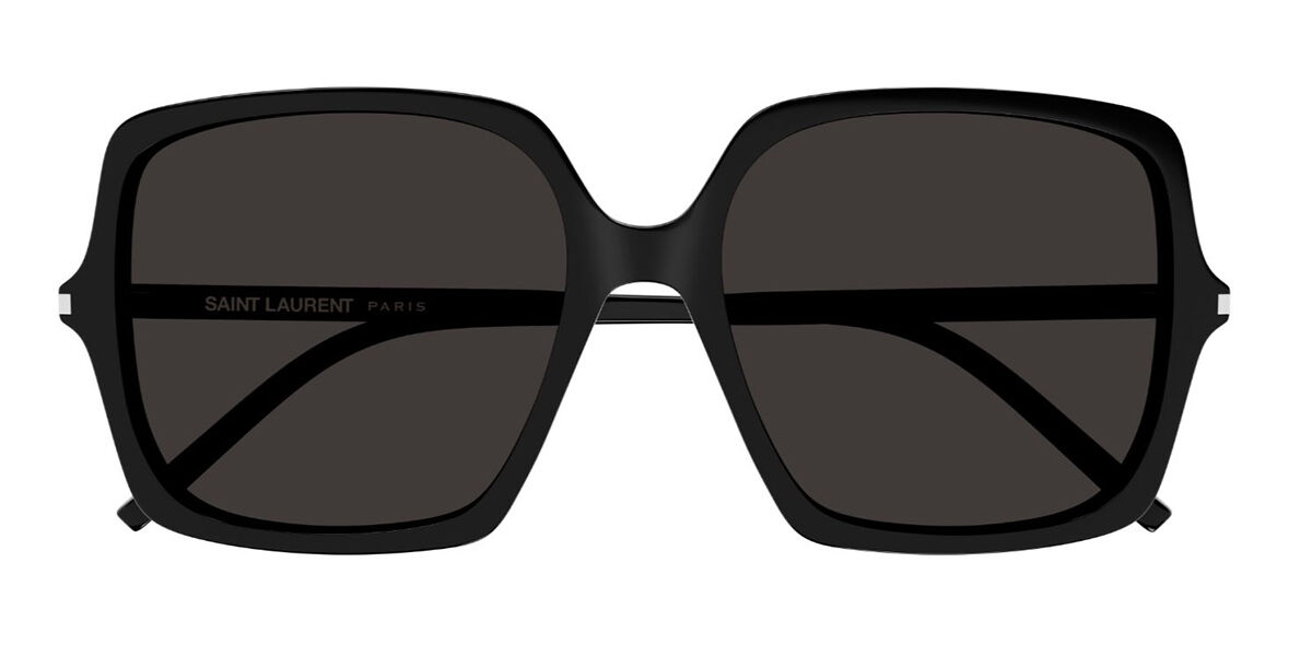 Photos - Sunglasses Yves Saint Laurent Saint Laurent Saint Laurent SL 591 Asian Fit 001 Women’s  Black 