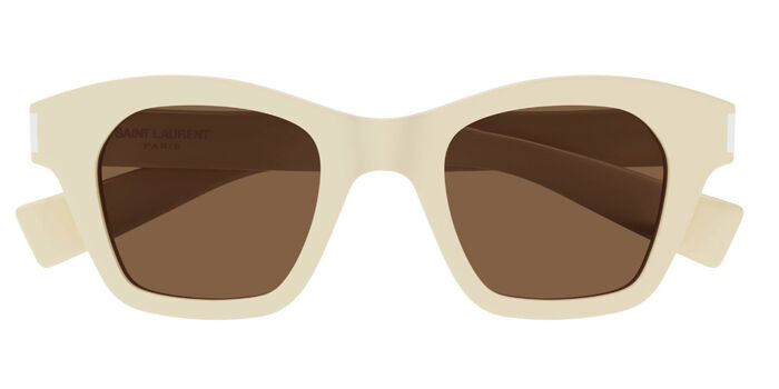 Saint Laurent SL 592 005 Square Beige Sunglasses  display picture 3