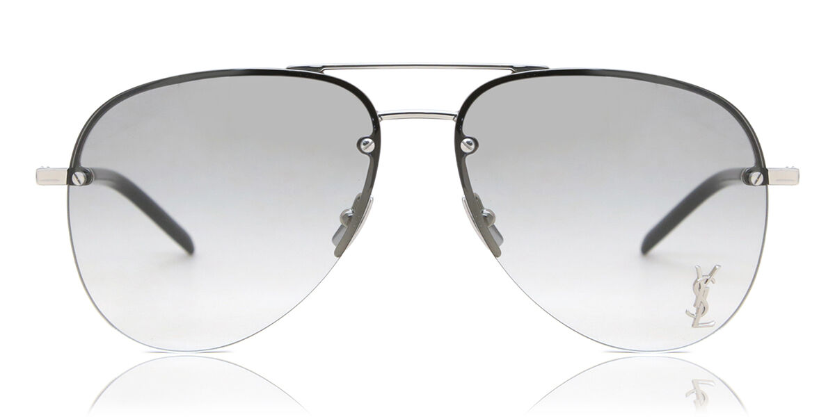 Photos - Sunglasses Yves Saint Laurent Saint Laurent Saint Laurent CLASSIC 11 M 005 Men's  Silver Size 