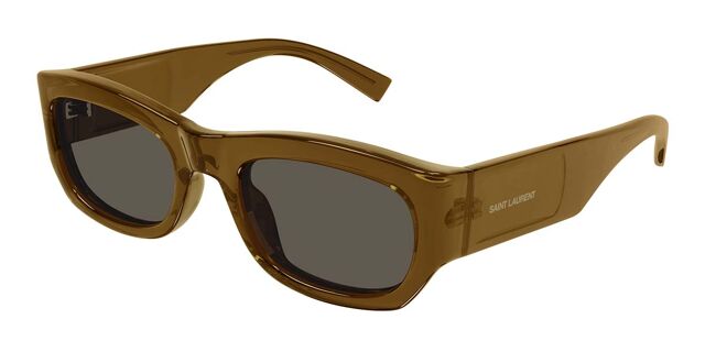 Saint Laurent SL713 003 BRAND NEW Sunglasses Transparent Brown Rectangle Unisex SAINT LAURENT SL713 003 Transparent Brown/Brown 53-22-145  main image 2