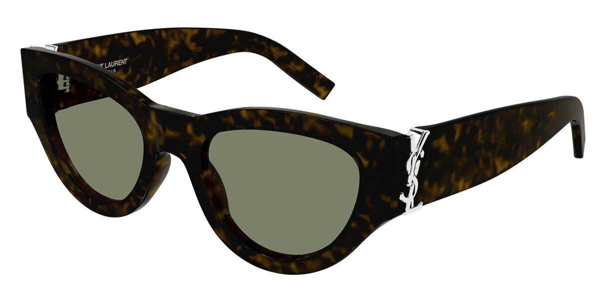 Image of Saint Laurent SL M94/F Asian Fit 005 53 Sköldpaddemönstradeshell Solglasögon Kvinna SEK