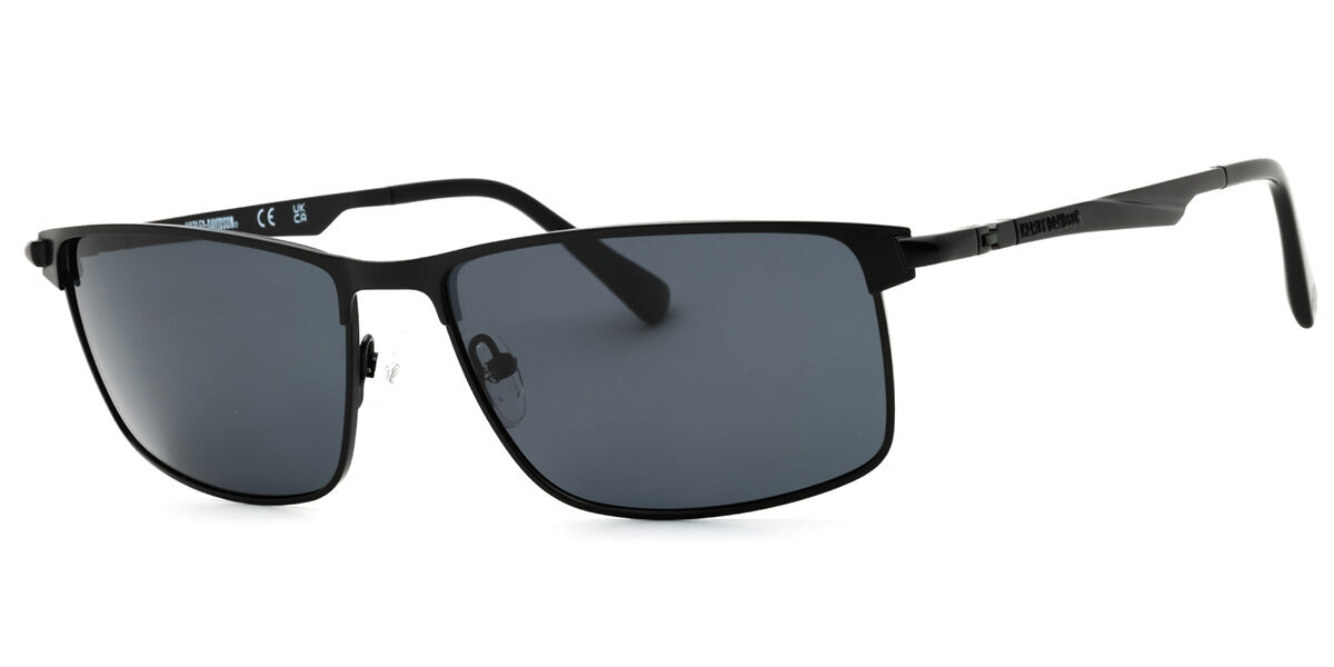 Harley Davidson Hd0957x Polarized 02d Men's Sunglasses Black Size 62