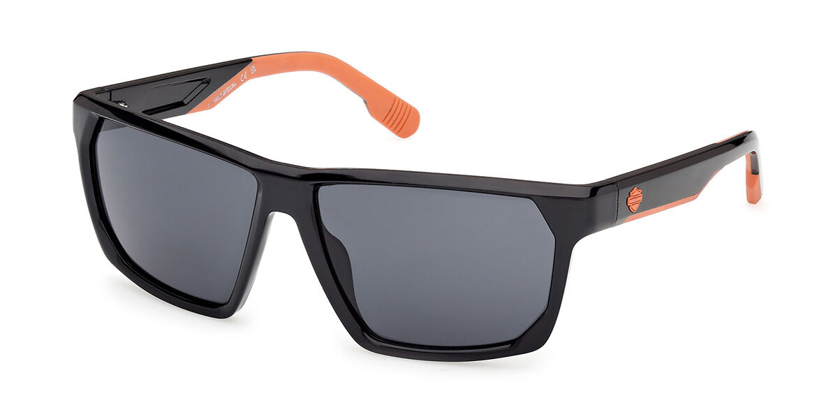Harley Davidson HD00028 01A 60 Svarta Solglas&ouml;gon M&auml;n