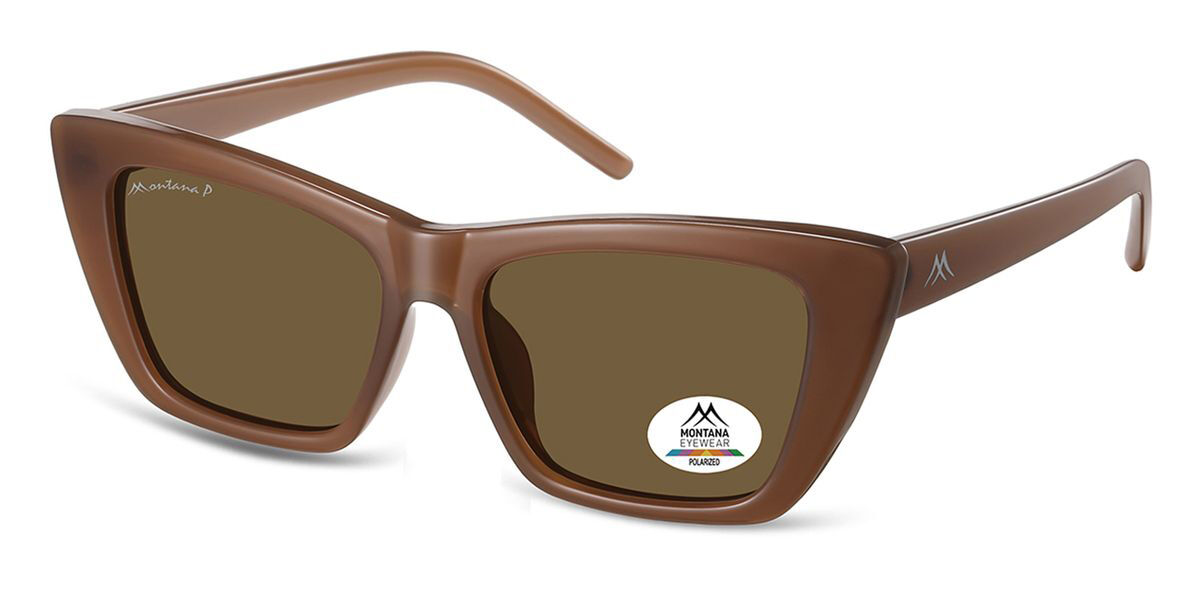 Montana Brillen MP64 Polarized MP64F Braune Damen Sonnenbrillen