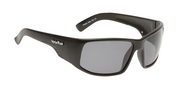 Ugly Fish Polarised Sunglasses Gale PC3088 Shiny Black With Smoke Lens 