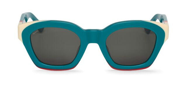 Barrosa occhiali da sole Teal Blue White Red Laminate