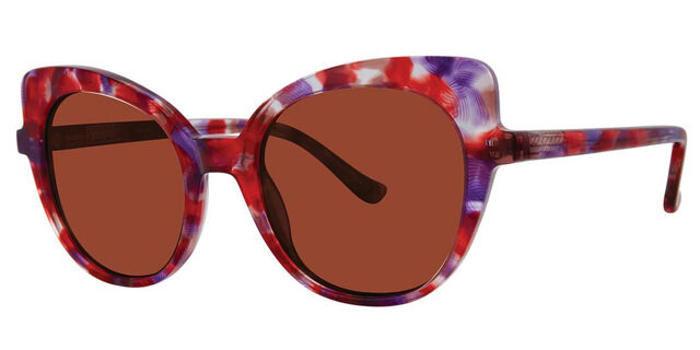 Kensie Glam Girl Red Marble Cat Eye Marble Red Sunglasses  display picture 1