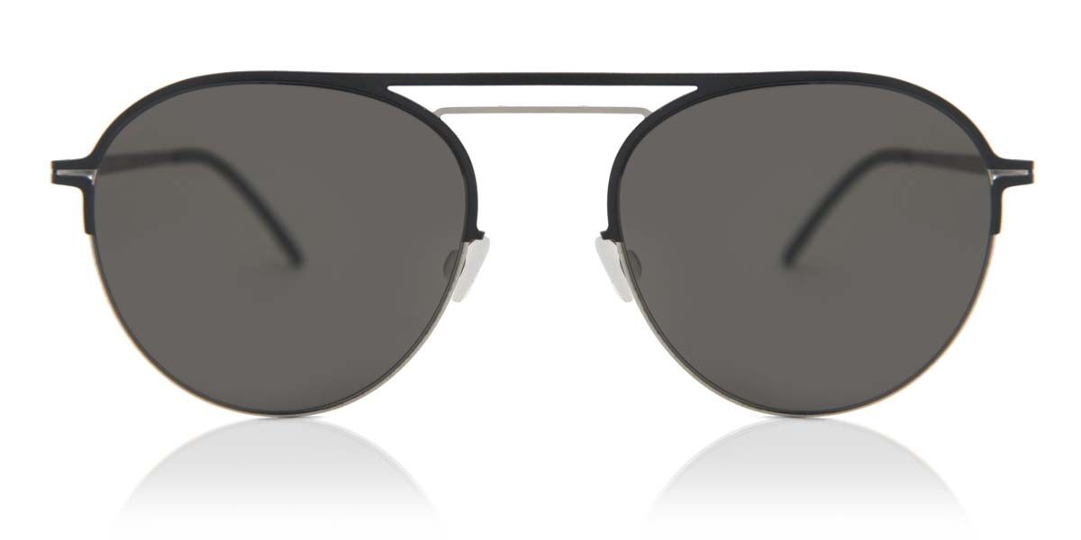 Mykita Duane Matte Silver Jet Black Sunglasses in Matte Silver Black ...