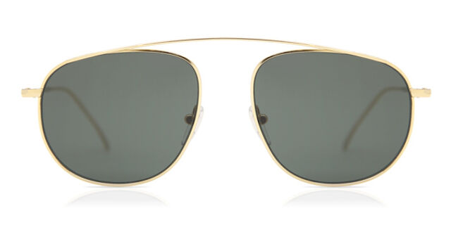 Illesteva Santorini Gold With Olive Flat Lenses Square Gold  display picture 3