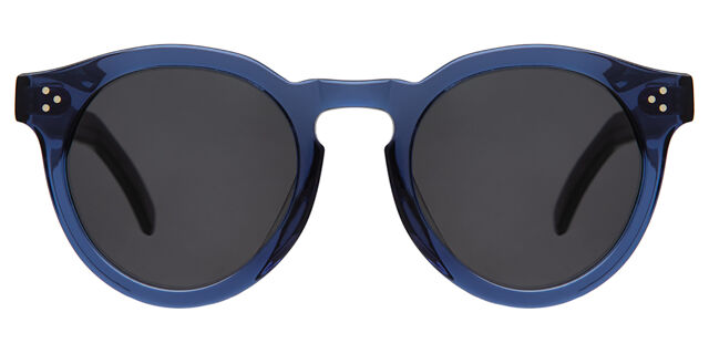 Illesteva Leonard II E L2-E61 Oval Transparent Cobalt Blue  display picture 1