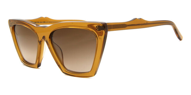 Illesteva Lisbon LSB22BRG Cat Eye Transparent Cider Orange  display picture 1