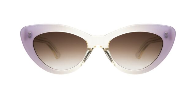 Illesteva Pamela PAM6BRFG Cat Eye Opaque Faded Lilac Purple  display picture 3