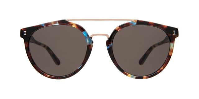 Illesteva Puglia PUG16F Pilot Sea Glass Blue Brown Tortoise 