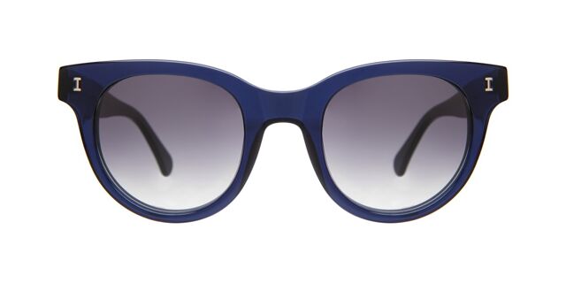 Illesteva Sicilia SIC12GRG Oval Shiny Navy Blue Sunglasses  display picture 2