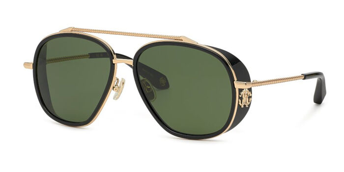 Roberto Cavalli SRC010V 700Y Round Shiny Black Striped Beige  display picture 3