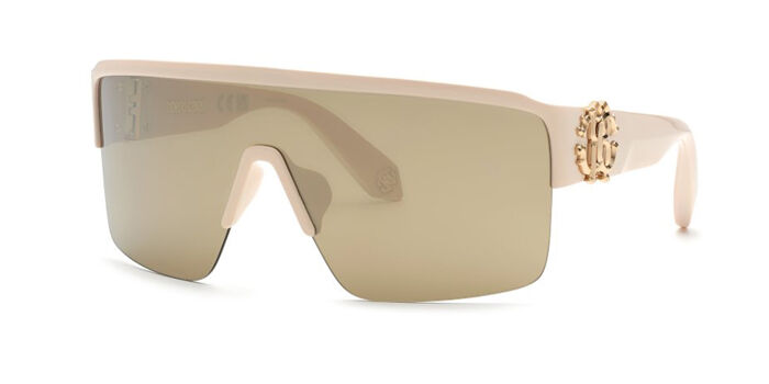 Roberto Cavalli SRC035M 0300 Geometric Sunglasses - Gold/Grey SRC035M Sunglasses - Roberto Cavalli Authorized Retailer  main image 4