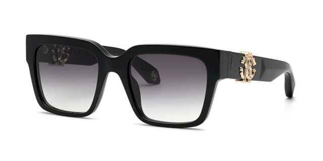 Roberto Cavalli SRC040M 0700 Square Shiny Black Sunglasses  display picture 1